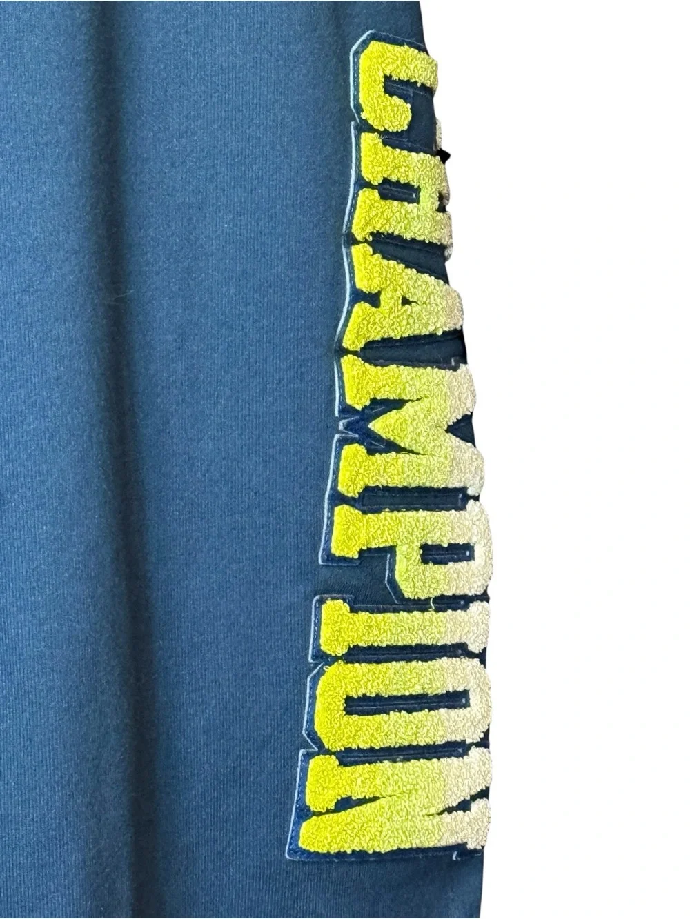 Champion Heavyweight Logo Jogger Sweatpants 3XL Blue Fleece Lined